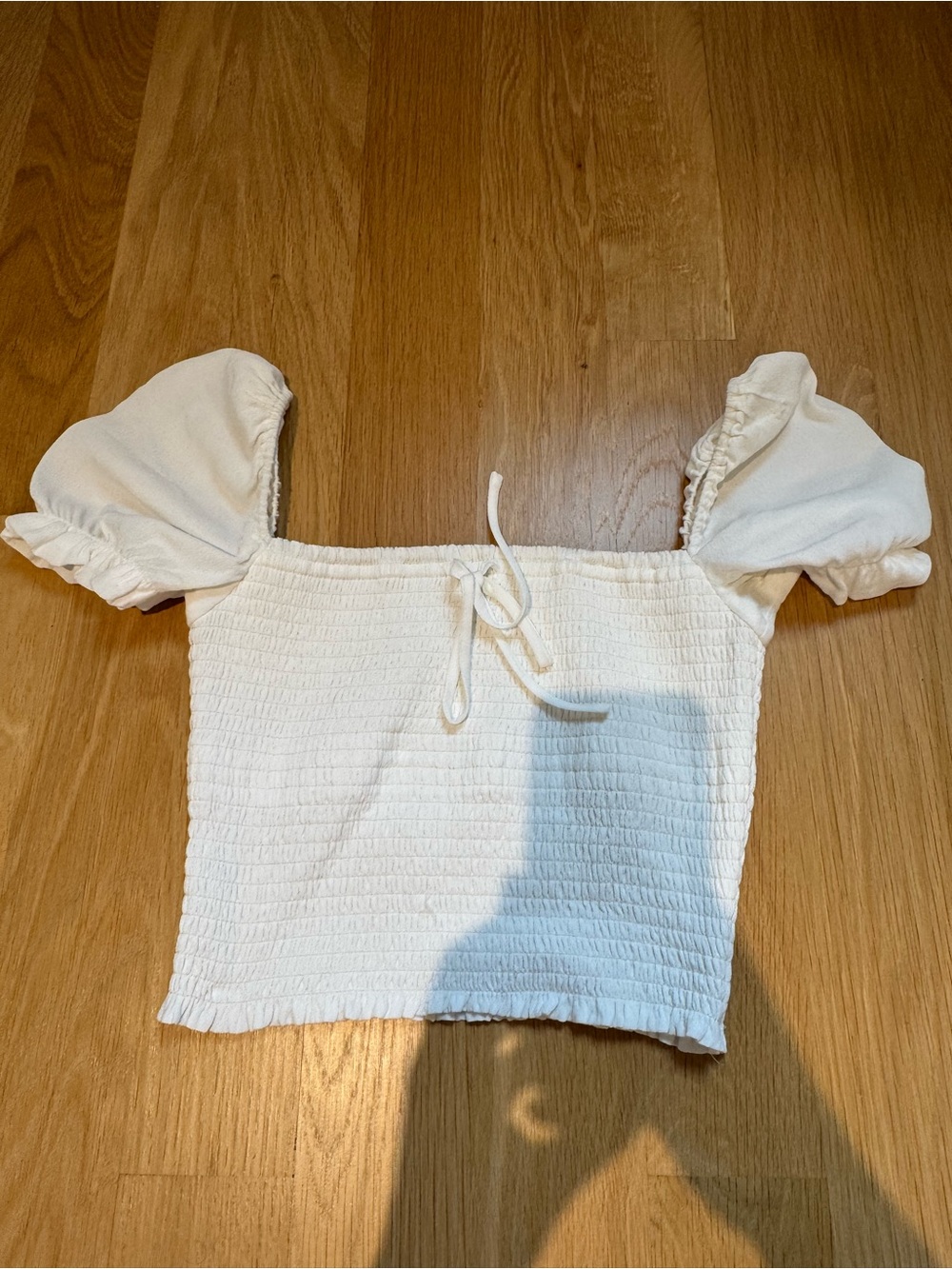 Babaton Puff-Sleeve White Shirt